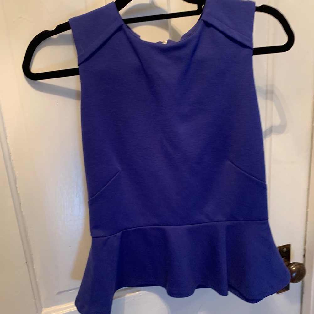 Walter peplum zip back top
